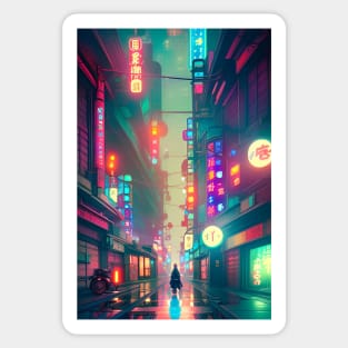 Tokyo Neon Anime Japan Future Vibes <3 Sticker